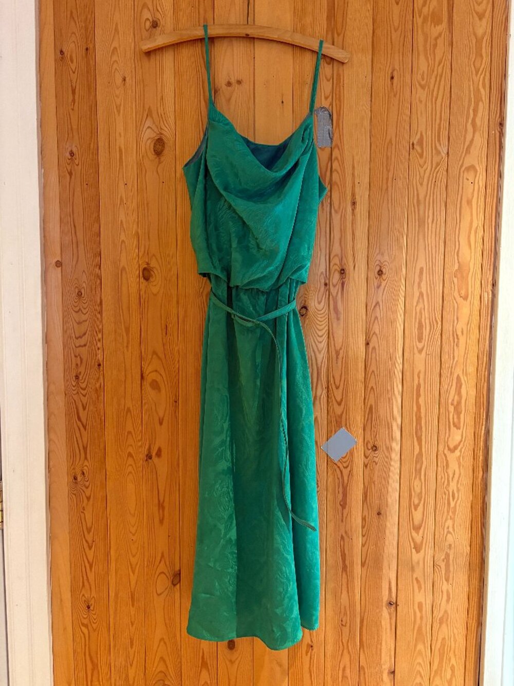 Vintage Kelly Green floral Midi Dress